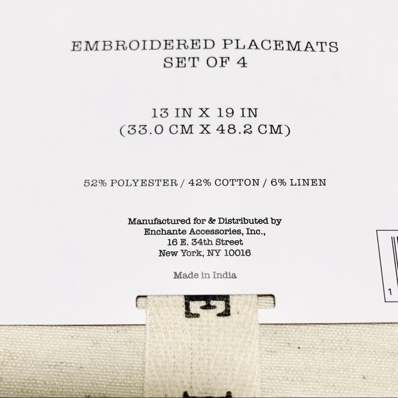 NWT Rae Dunn 4pk FAMILY Placemats - Picture 4 of 4